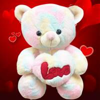 ToyMagic Teddy Bear Soft Toys with Red Love Heart |Cute, Plush/Soft Toy for Boys, Girls and Kids 