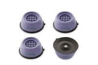 Clazkit Multi-Purpose Heavy Duty Stand Home Appliance Refrigerator/Washing Machine/Furniture/Fridge Stand, Round, Blue (Pack of 4)