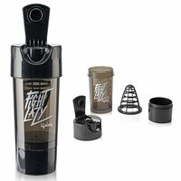 Lifelong Protein Shaker|100% Leakproof Stylish Protein Shaker Bottle with Extra Compartment|BPA Free Sipper Bottle|Gym Bottle for Protein- 500ml (LLSHB02, Black),Plastic