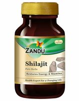 Zandu Shilajit Capsules (60 Caps) Infused with Goodness of Natural Shilajit Extracts for Enhanced Energy & Strength in Men, Manages Stress, Immunity Booster