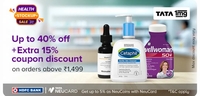 TataNeu x 1mg - Health Stockup Sale upto 40% off + 15% off with coupon + up to 10% Benefits with TataNeu Cards