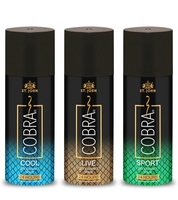  ST-JOHN Cobra Deo Live & Sports 150 ml (Pack of 2) + Cobra Deo Cool on Flipkart 