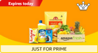 Amazon Fresh : Get Flat ₹100 Cashback on Minimum Order: ₹1099 (Prime Users)