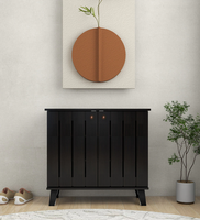 Juhani 2 Door Shoe Cabinet in Wenge Finish