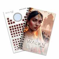 Walkn CHHAYA: Your Pocket-Sized Collection of 858 Bindis (Bindiya, Kumkum) for Festivals, Weddings | Simple Plain Round Multicolour Self-Adhesive Sticker Spiral Bindi Booklet for Women (CHHAYA)