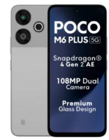 POCO M6 Plus 5G (Ice Silver, 128 GB)  (6 GB RAM)