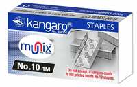 Kangaro Desk Essentials NO. 10-1M Heavy Duty Steel Wire Staple Pin | 1000 Staples | Perfect for Office, Home & School | Pack of 20