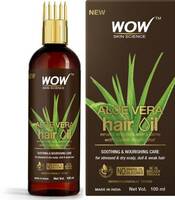 WOW SKIN SCIENCE AloeVera Hair Oil With Comb Applicator-100ml Hair Oil