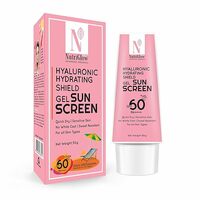 NutriGlow Advanced Organics Hyaluronic Hydrating Shield Gel Sunscreen with SPF60, PA++++, Sun Protection, No white Cast (50g)