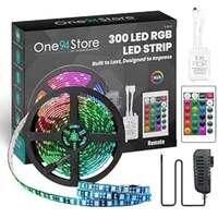 One94Store 5 Meter LED Strip Lights 300 Led RGB Strip Light with Adaptor with 16 Modes Remote Operated Smart LED Light for Home Decoration, Bedroom,Diwali Decoration & False Ceiling (Multicolor)