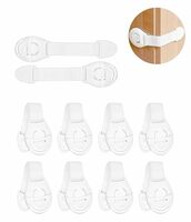 Safety Drawer & Cabinet Locks – Pack of 10 | Strong Adhesive, One-Side Release Buckle, Double-Sided Tape | for Fridge