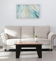 Kosmo Coffee Table in Natural Ebony & Natural Wenge Finish