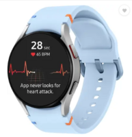 Samsung Galaxy Watch FE, 40mm BT, Sapphire Crystal Display, Sleep Coach, Fall Detection (Silver Strap, Small)