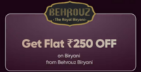 Swiggy One Black Users : Behrouz Flat ₹250 off (Friday Offer) 