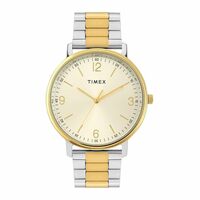 TIMEX Men Champagne Round Dial Analog Watch - TW0TG8028