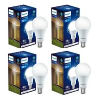Philips Stellar Bright 12-Watt LED Bulb B22 Base (Crystal White, Pack of 4)