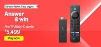 Stream faster Save bigger : answer & win fire tv stick hd worth ₹5499