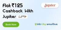 Bus Booking- Flat Rs 125 cashback with Jupiter UPI