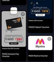 Timesprime: amazon ₹1k gift card at rs 985, flipkart ₹1k gift card at rs 975 + payment offers (comments check first)