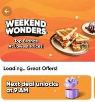 Swiggy Weekend Wonder Deals starts at 9 AM Today at just Rs. 19 + Extra 50 OFF (Specific Accounts)