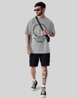 AUSK Men Typographic Print Loose Fit T-Shirt