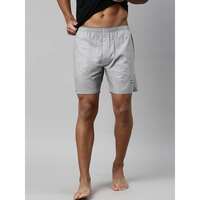 Levi's Men Solid Cotton Woven Soft Natural Hand Feel Boxer Shorts | Side Pocket | Grey Melange - S