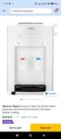  MarQ by Flipkart Innopure Table Top Bottled Water Dispenser with Hot and Normal No Cold Water Bottom Loading 