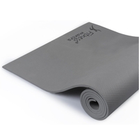 Fitness Mantra® Yoga Mat for Gym Workout and Yoga Exercise with 4mm Thickness, Anti-Slip Yoga Mat for Men & Women Fitness (Qnty.-1 Pcs.) Grey