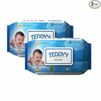 TEDDYY Baby Wet Wipes With Lid 72s Pack of 2