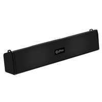 pTron Fusion Wave 16W Bluetooth Soundbar Speaker, up to 19Hrs Playback Time, Mini Wireless Soundbar for Phone/TV/Laptop/Tablets/Projectors, BT5.0/Aux/TF Card/USB Drive Playback & TWS Function (Black)