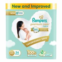 Pampers Premium Care Pants, Newborn, Extra Small size baby diapers (NB,XS), 24 count [Apply ₹140 Off Coupon]