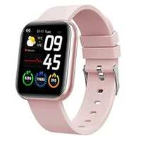 Fitness Band Smart Watch for Men, Women, Boys, Girls, Kids – Single Touch Interface, Water Resistant, Workout Modes, Quick Charge Sports Smartwatch – Pink