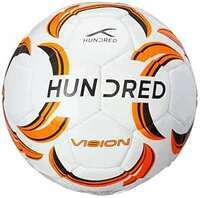 HUNDRED Vision Size 5 Football – All-Terrain, Peak Performance (White/Burgundy/Lime)