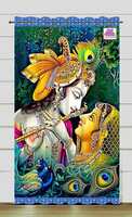 (Loot) God Print Curtain Multicolor Curtain for Pooja ghar mandir Home Size 4X9 feet 1Pcs