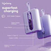 Lifelong 10000 mAh 22.5 W Mini Pocket Size Power Bank 