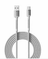 Portronics Konenct X USB to Type C Cable with 3A Output, 1M Length (White) 
