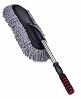 DEVA Super Soft Microfiber Car Duster Exterior with Extendable Handle, Car Brush Duster for Car Cleaning Dusting - Grey (Car Duster)