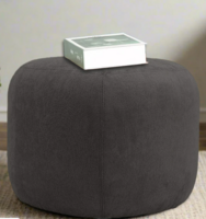 Keori Fabric Pouffe in Charcoal Grey Colour