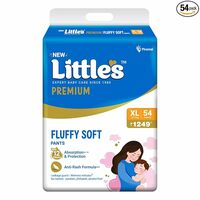 Little's Premium Baby Diapers XL Size (Extra Large) Pants Style | 12-17 kg | 54 Count - Pack of 1 | Super Jumbo Baby Diaper with Leakage Guard, Wetness Indicator & 12 Hours Absorption