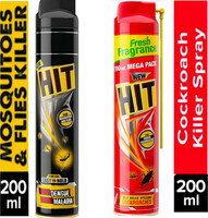 Hit Mosquitoes & flies killer And cockroaches killer ** (200+200)ml  (2 x 200 ml)