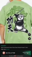 Oversized Tshirt Pista Green Panda 
