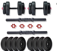 BULLAR Adjustable Dumbbells Set 8 Kg to 20 Kg with Pair of Dumbbell Rods and PVC Weight Plates (8 KG)