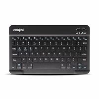 FRONTECH FT-1603A Ultra-Slim Wireless Mini Bluetooth Keyboard with 78 Keys, Rechargeable Battery, Compact Design for Windows/Mac/Android/iOS – Black