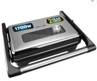 iBELL SM1700G Sandwich Maker, 1700W (Black, Silver)