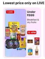 Flipkart live+ : extra 10% off,Nuts, Breakfast items & Dry fruits