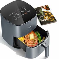 COSORI Air Fryer 5 QT (4.7 Litre) Black, 1500W Fast Cooking 9 Preset Menu, 30 Recipes Cookbook, Grill, Broil, Roast, Toast, Bake, Reheat, Defrost, Digital Touch Panel (CAF-L501)