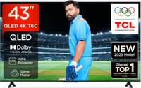 Lowest- TCL T6C 108 cm (43 inch) QLED Ultra HD (4K) Smart Google TV 2025 Edition 43T6C