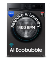 Samsung 9 kg 5 Star, AI Ecobubble, Super Speed, Wi-Fi, Fully Automatic Front Load Washing Machine with In-built Heater (Grey)