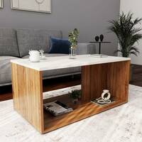 HOMEEASY Stylish Coffee Table with Storage Space