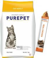 purepet Purepet Adult Dry Cat Food Sea Food Flavour, 1 kg Pack Fish 1 kg Dry Adult Cat Food
